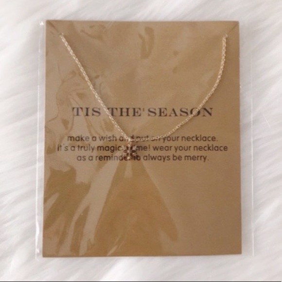 Gold Dainty Snowflake Necklace Gift - Picture 5 of 10
